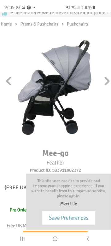 mee go feather stroller